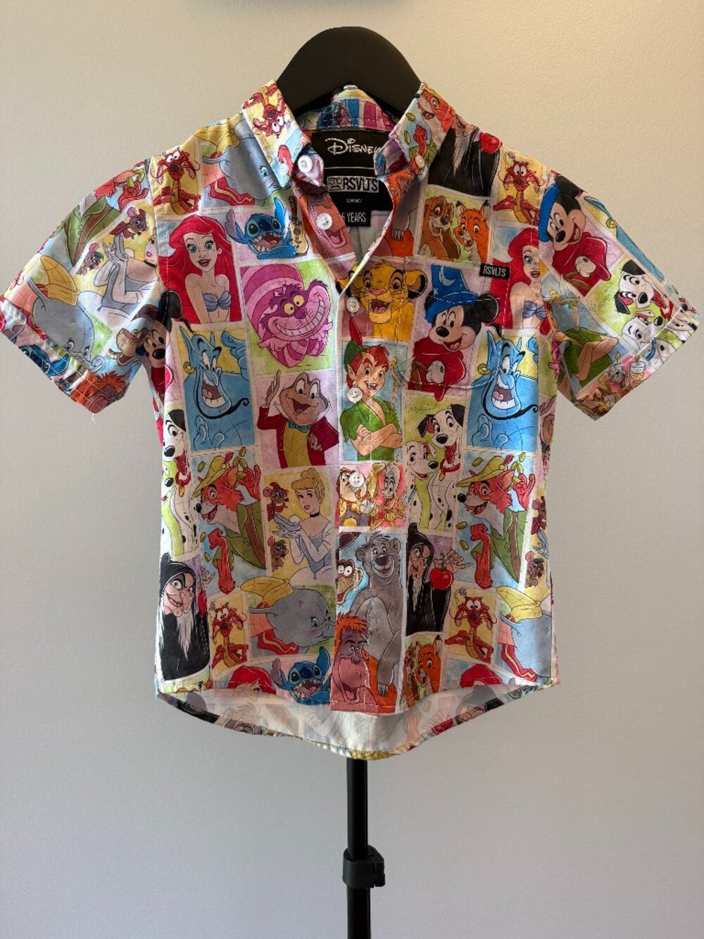 RSVLTS Disney "Drawn to Life" KUNUFLEX Button-Down Shirt Size 5T